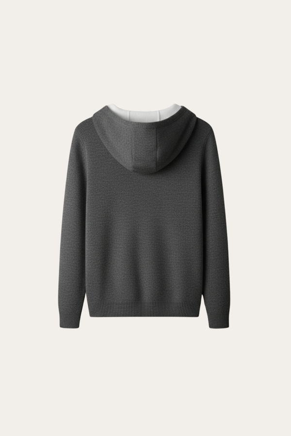 Dark Grey Cashmere Drape Cardigan