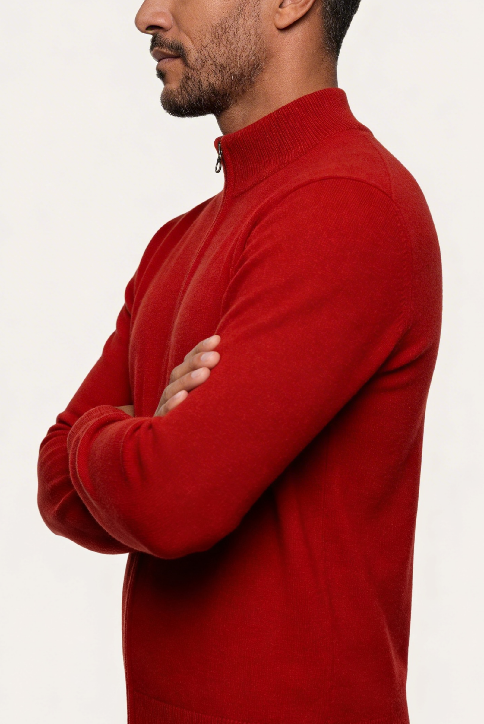 Red Inside-Out Cashmere Cardigan