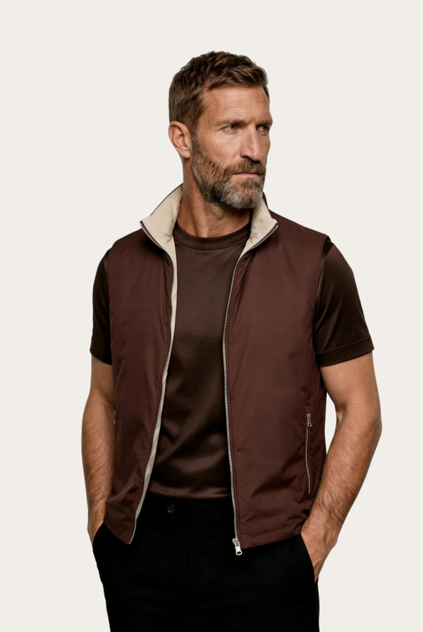 Brown Engineered Gilet