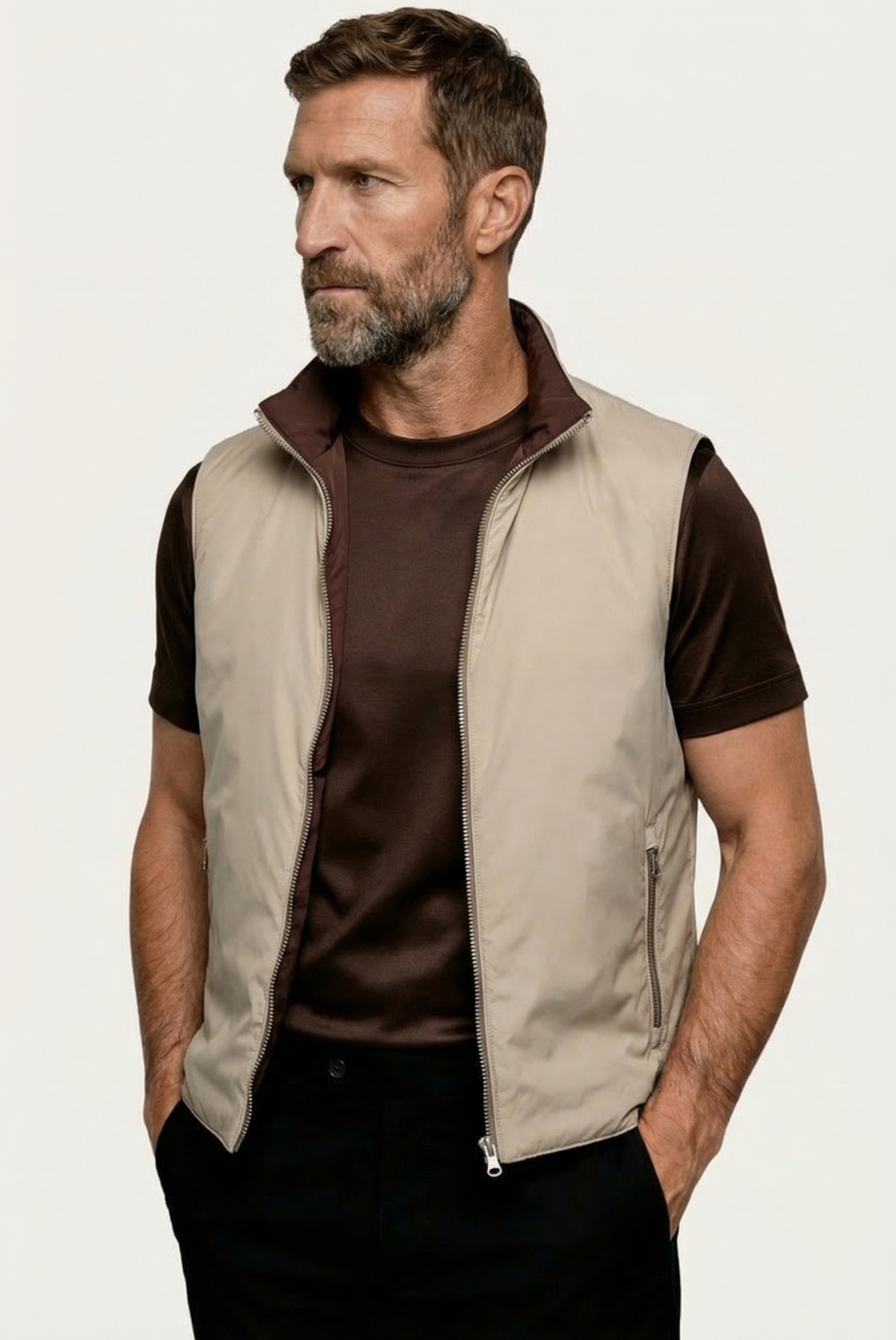 Brown Engineered Gilet