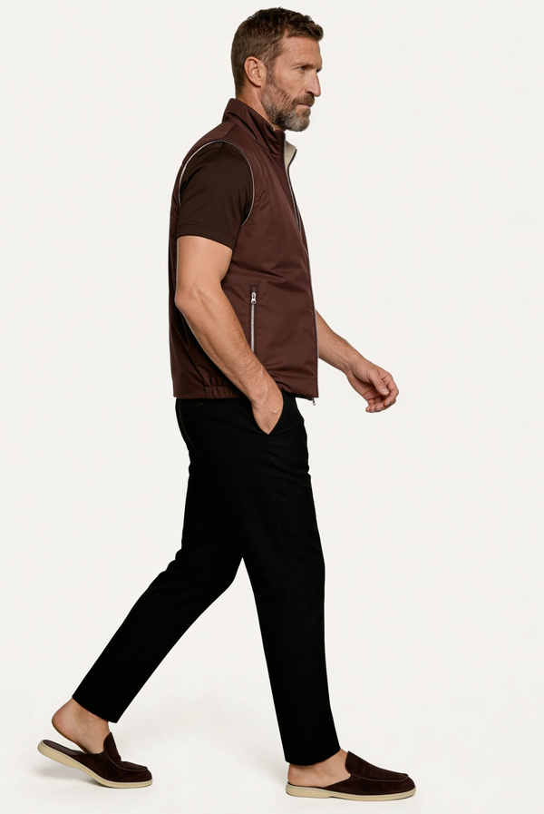 Brown Engineered Gilet
