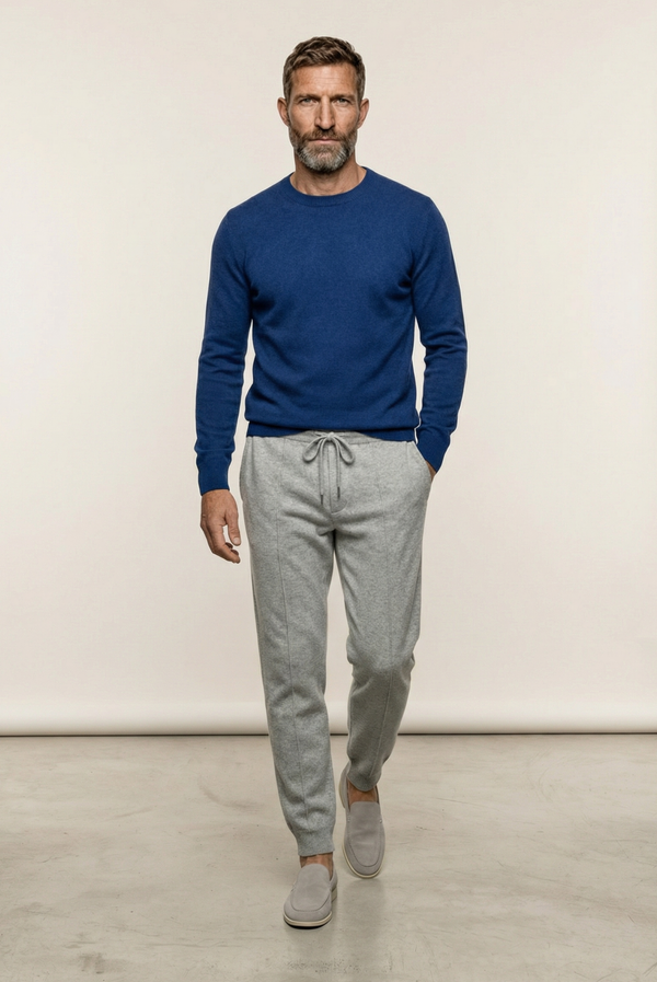 Blue Cashmere Crewneck