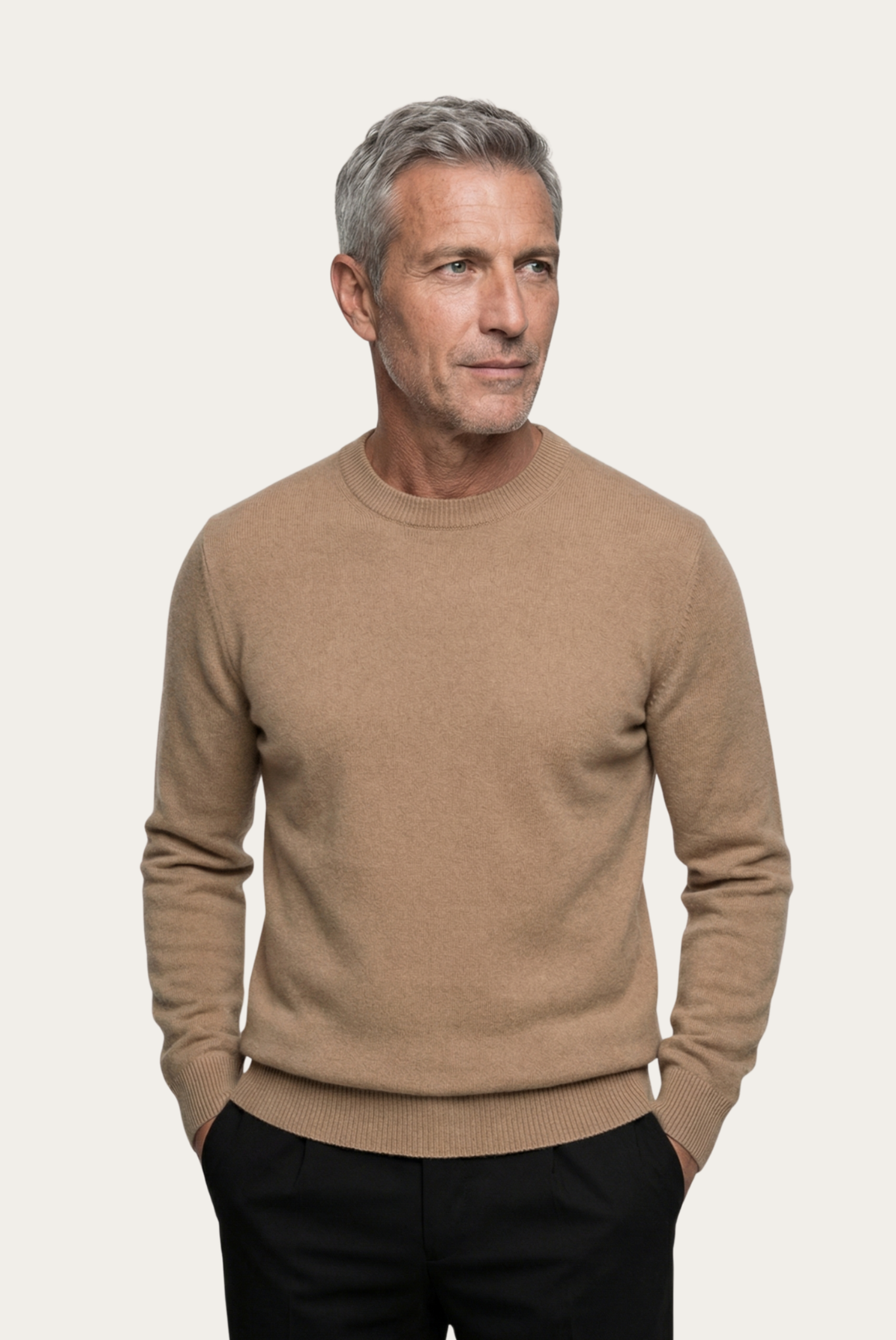 Camel Cashmere Crewneck
