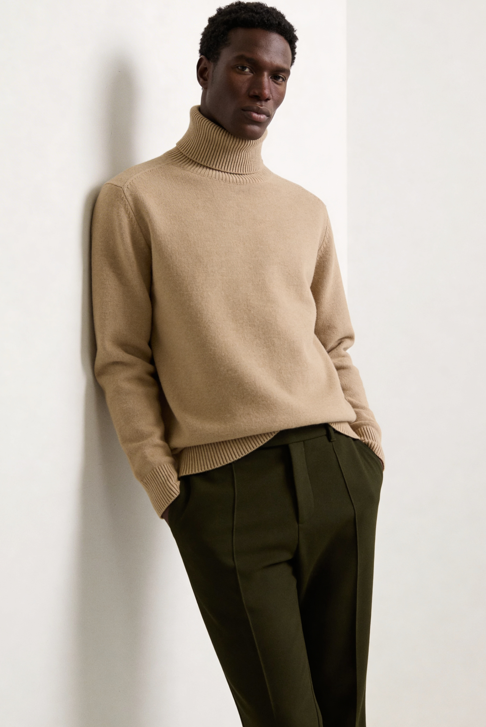 Camel Cashmere Turtleneck