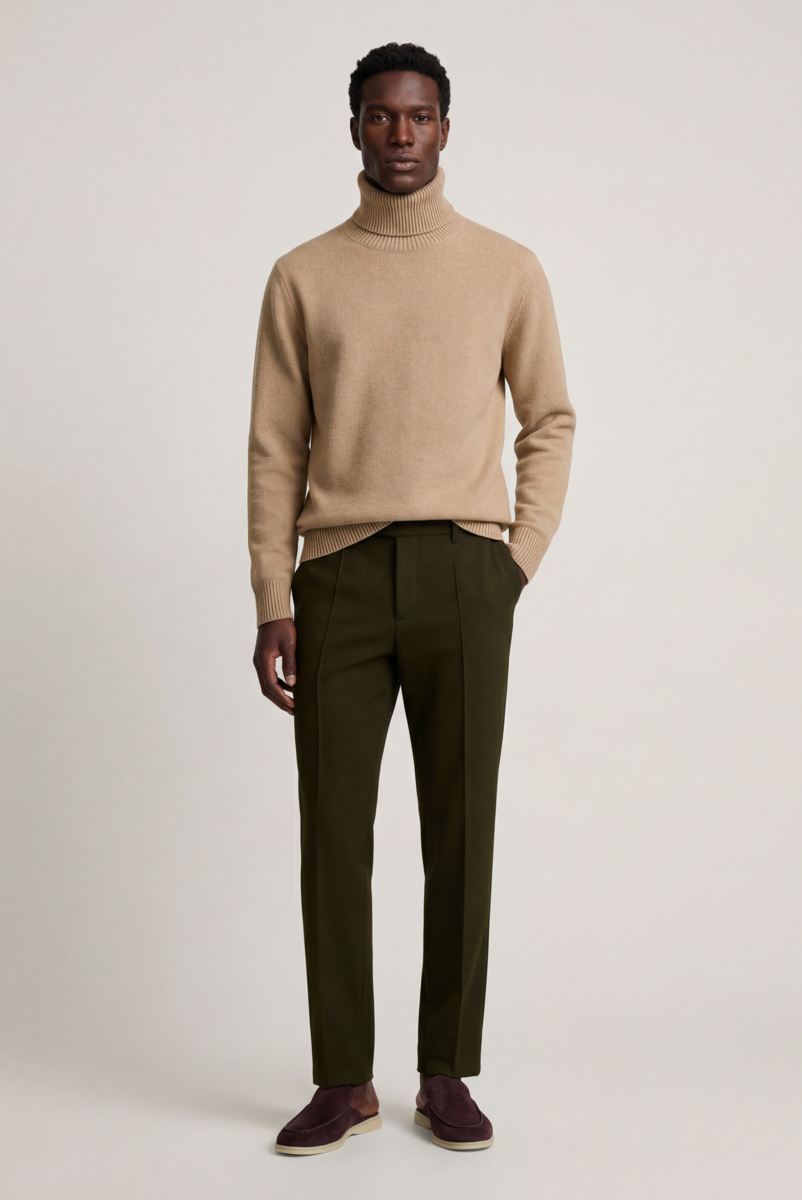 Camel Cashmere Turtleneck