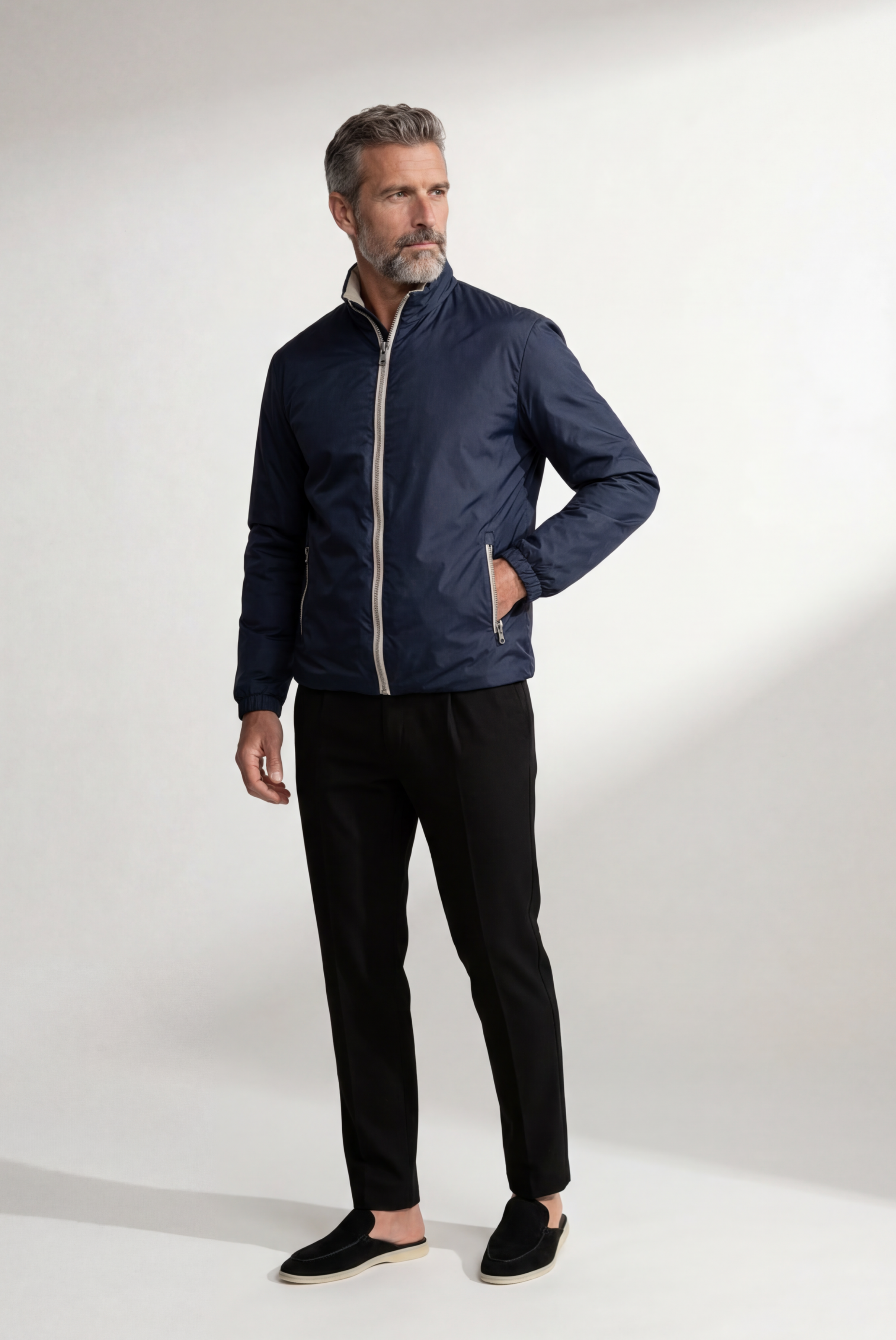 Blue Windbreaker