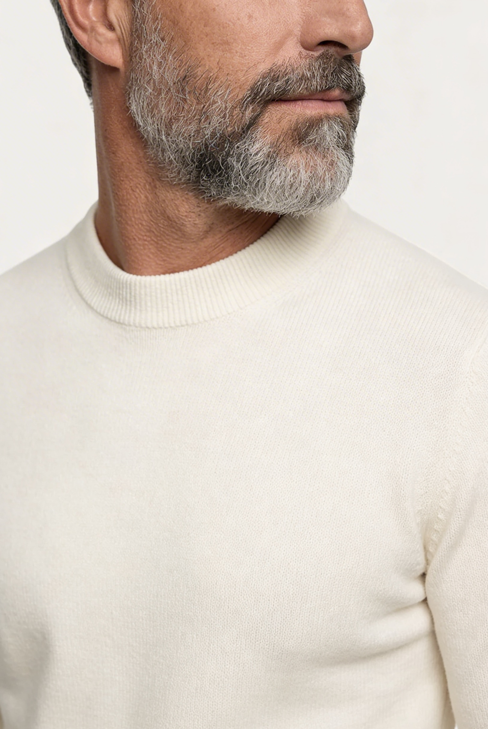 White Wool Crewneck