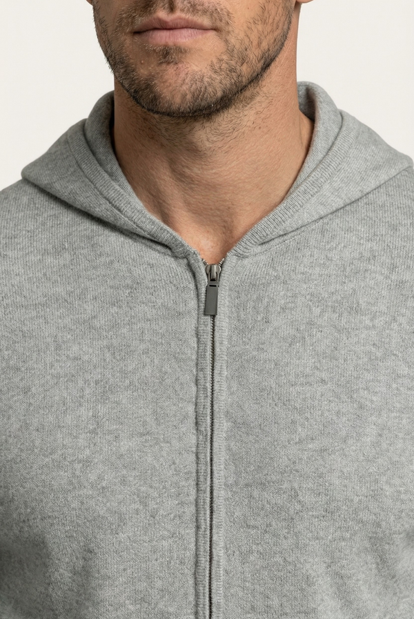 Grey Donati Wool Zip Jacket