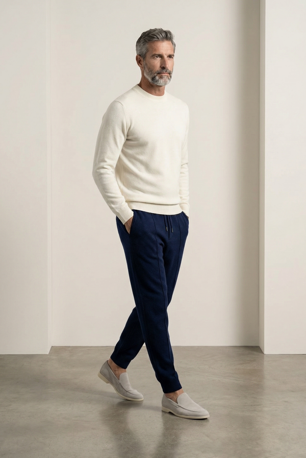 White Wool Crewneck