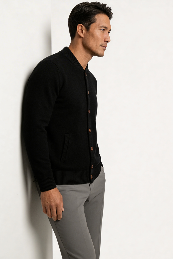 Black Cashmere Cardigan